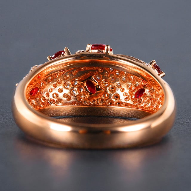 14k Gold 1.12 Ctw Natural Ruby & Diamond Ring - 4