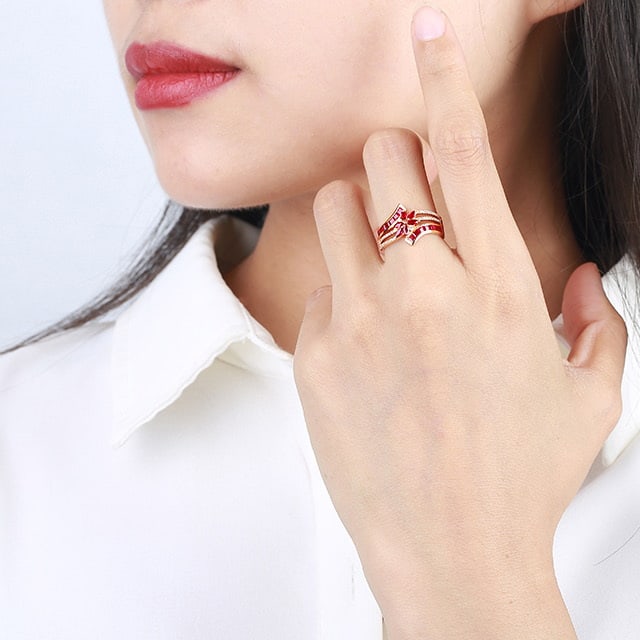 14k Gold 1.81 Ctw Natural Ruby & Diamond Ring - 6