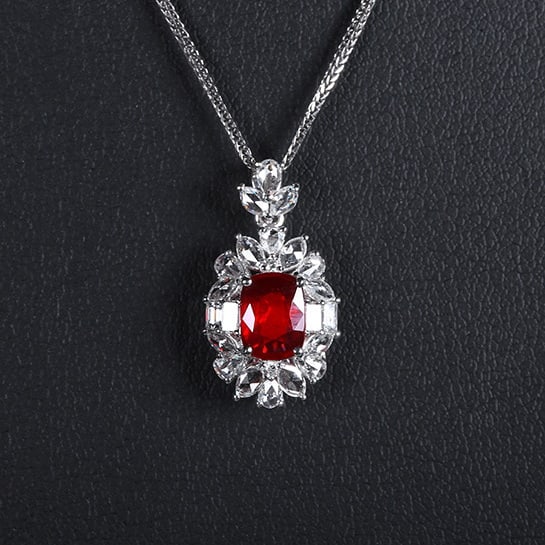 14k Gold 1.56 Ctw Natural Ruby & Diamond Pendant( Without Chain ): Ref:230978123 // gold content:14k gold // main gemstone:ruby // shape:cushion // carat weight:1. 03ct // color:red // treatment:natural // // adjacent gemstone 2 : diamond // number of stones:23 // sh