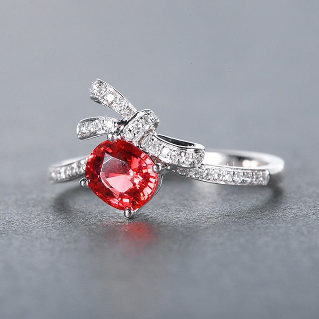 14k Gold 1.03 Ctw Natural Spinel & Diamond Ring - 3