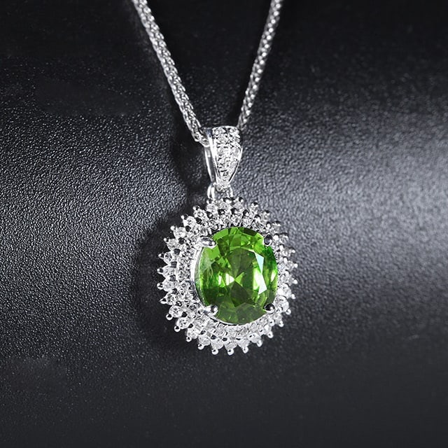 14k Gold 2.19 Ctw Natural Sapphire & Diamond Pendant( Without Chain ) - 2