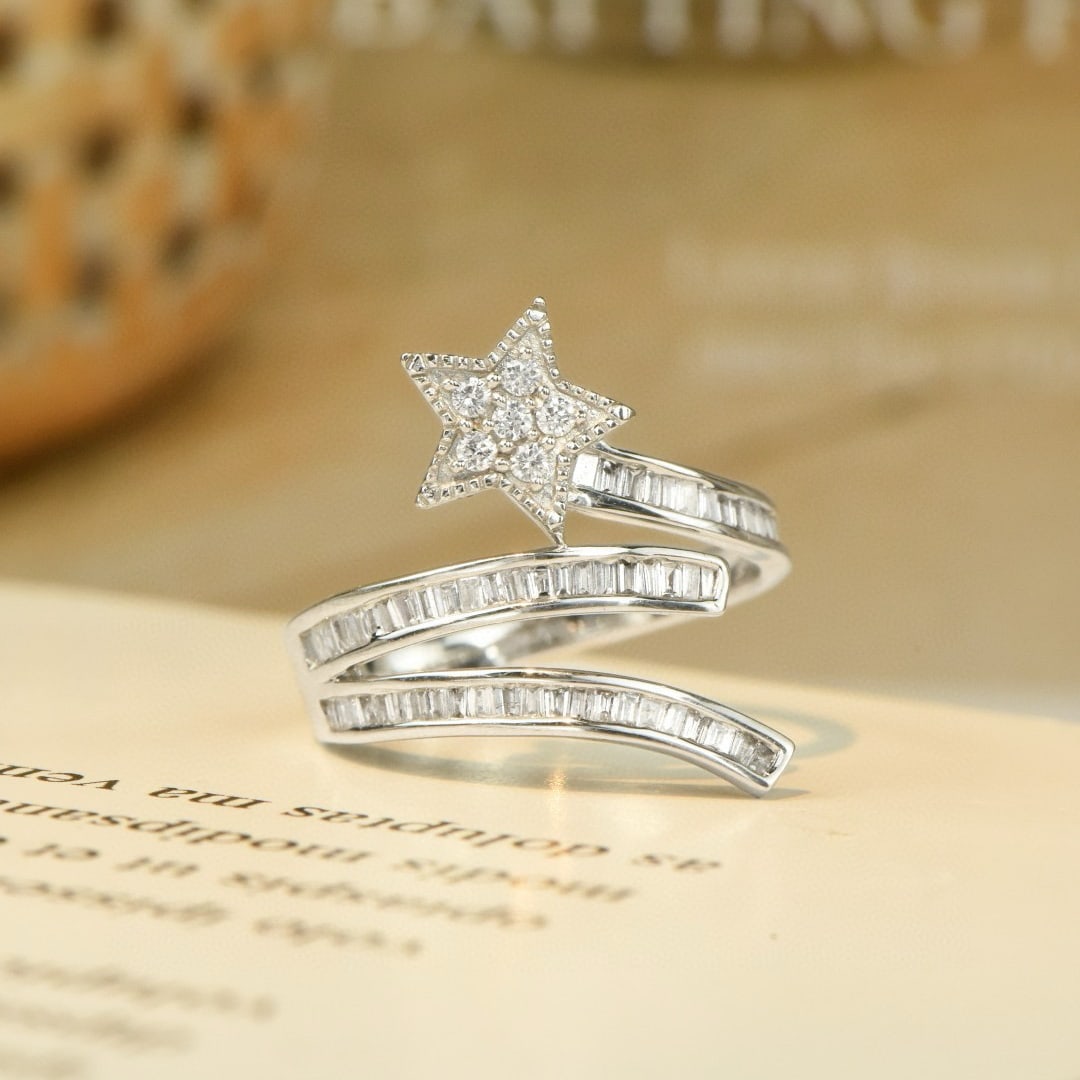 14k Gold 0.60 Ct Natural H Diamond Ring: Ref:230978146 // gold content:14k gold // ring size:7. 25us // // main gemstone:diamond // shape:multiply // carat weight:0. 60ct // clarity grade:vs-si // color:h // treatment:natural //