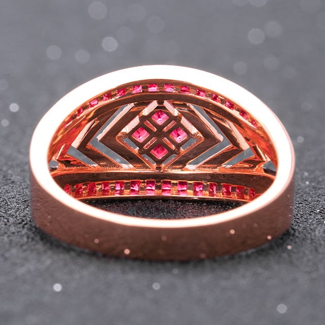 14k Gold 1.12 Ctw Natural Ruby & Diamond Ring - 3