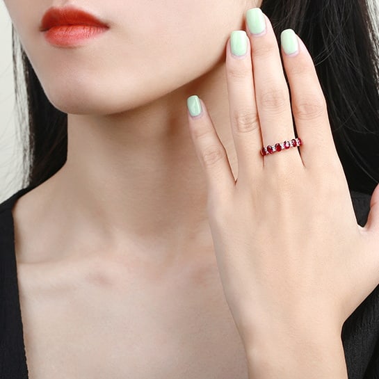 14k Gold 1.60 Ctw Natural Ruby & Diamond Ring - 3