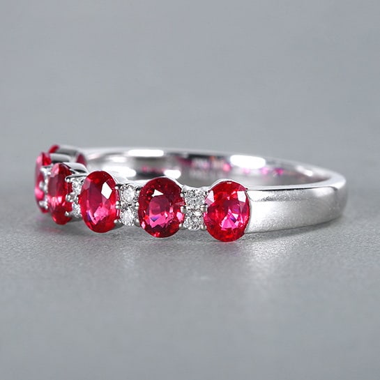 14k Gold 1.60 Ctw Natural Ruby & Diamond Ring - 4