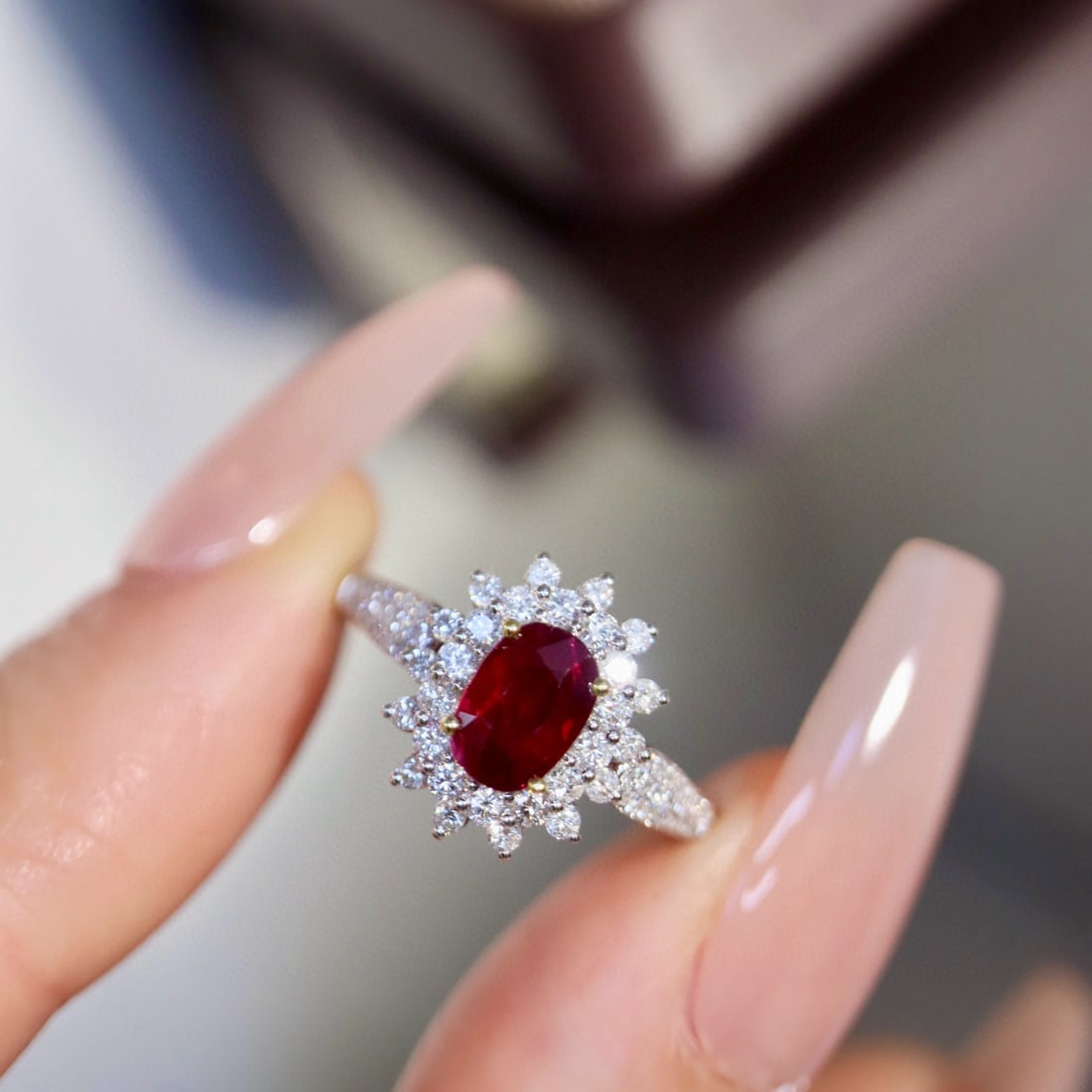 14k Gold 1.33 Ctw Natural Ruby & Diamond Ring - 5