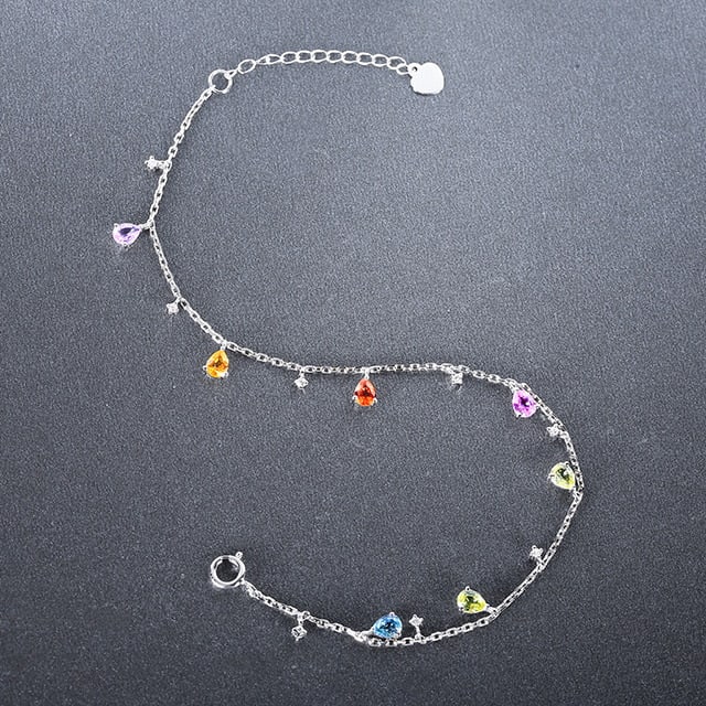 14k Gold 1.48 Ctw Natural Sapphire & Diamond Bracelet - 2