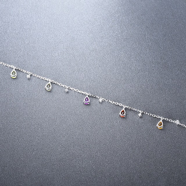 14k Gold 1.48 Ctw Natural Sapphire & Diamond Bracelet - 4