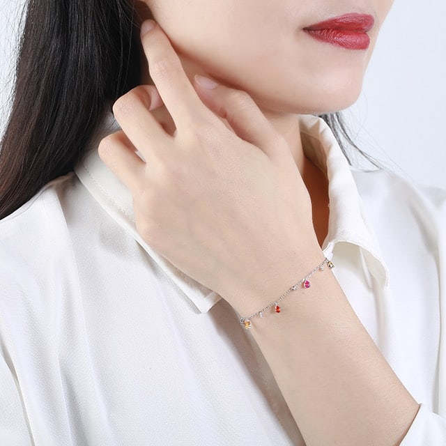 14k Gold 1.48 Ctw Natural Sapphire & Diamond Bracelet - 6