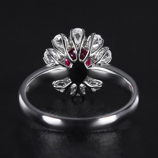 14k Gold 1.51 Ctw Natural Ruby & Diamond Ring - 4