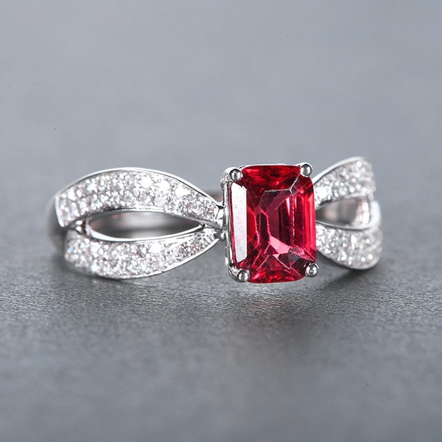 14k Gold 1.32 Ctw Natural Spinel & Diamond Ring - 2