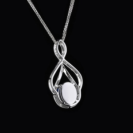 14k Gold 1.22 Ctw Natural Sapphire & Diamond Pendant( Without Chain ) - 4