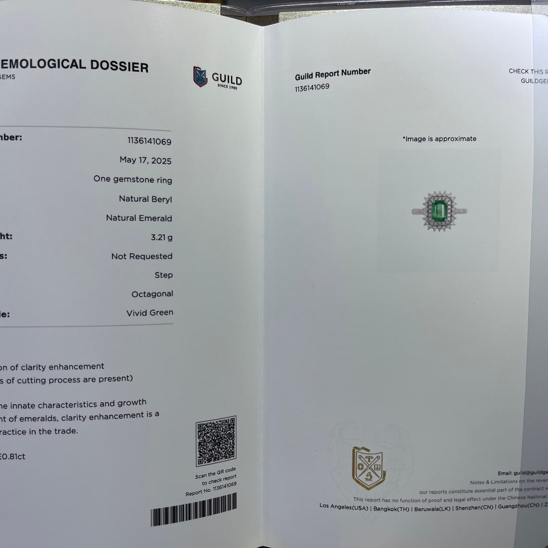 18k Gold 1.22 Ctw Natural Emerald & Diamond Ring - 5
