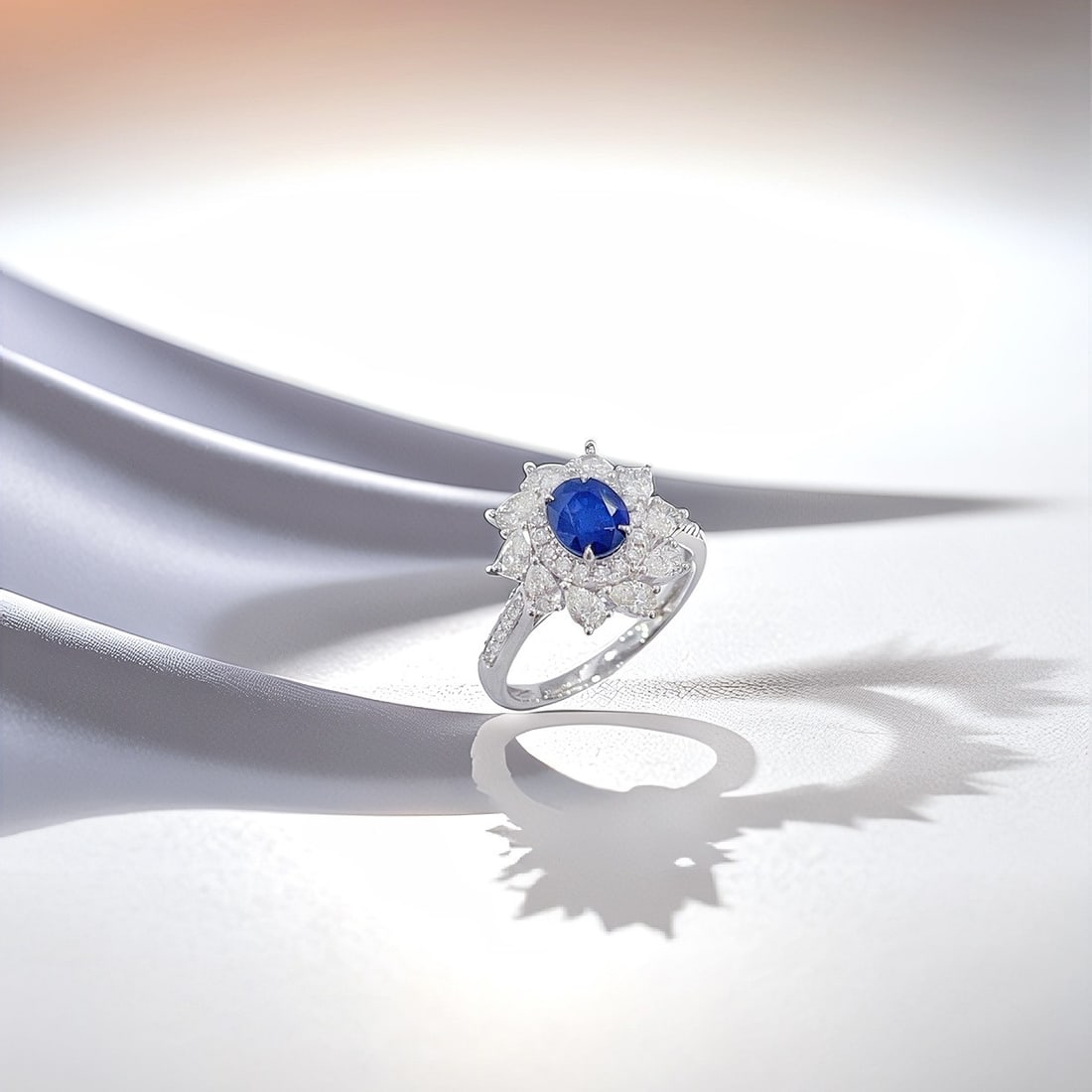 18k Gold 1.94 Ctw Natural Sapphire & Diamond Ring/pendant( Without Chain ) - 6