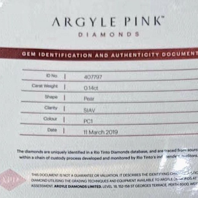 18k Gold 0.14 Ct Natural Pink Diamond & Diamond Ring - 6