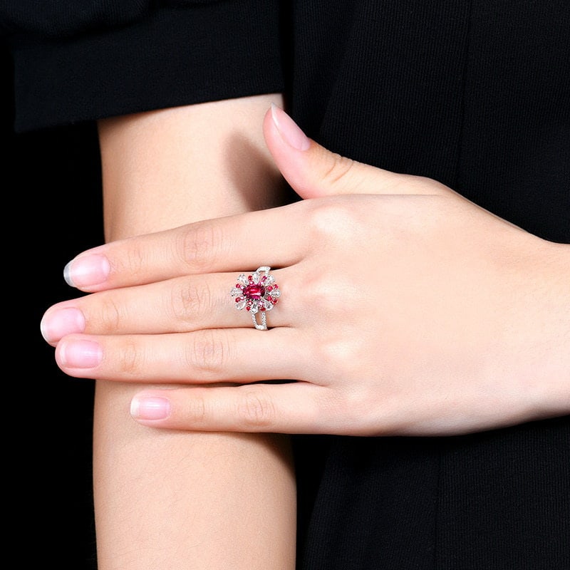 14k Gold 1.45 Ctw Natural Ruby & Diamond Ring/pendant( Without Chain ) - 7