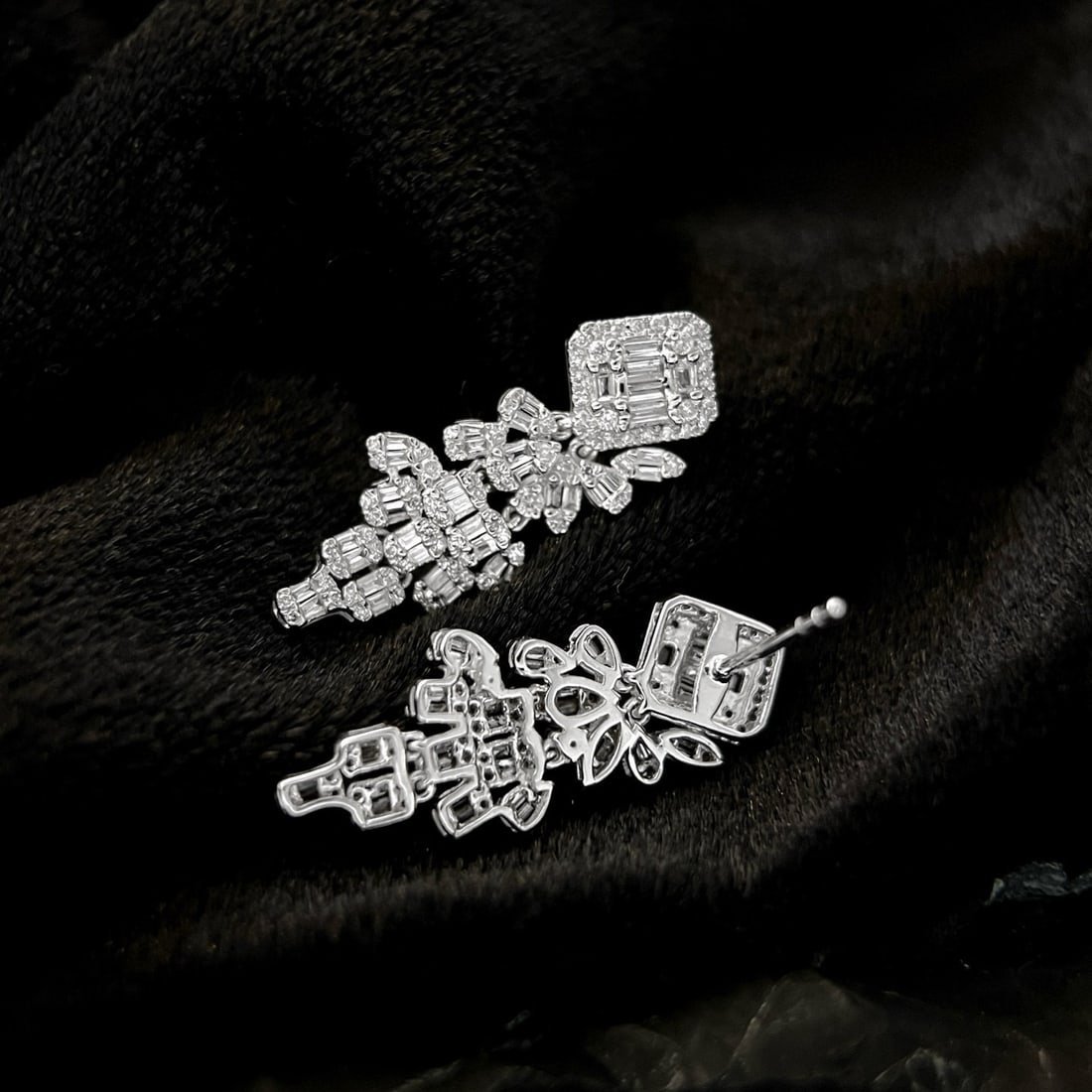 14k Gold 1.1 Ct Natural H Diamond Earrings - 2