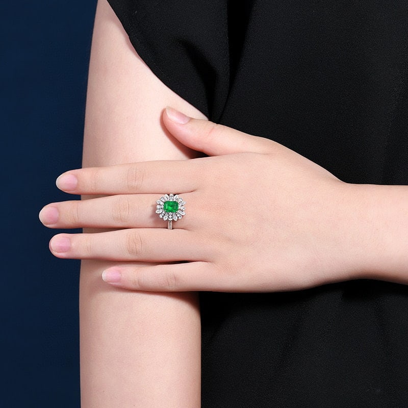 14k Gold 2.68 Ctw Vivid Green Natural Emerald & Sapphire Ring/pendant( Without Chain ) - 7