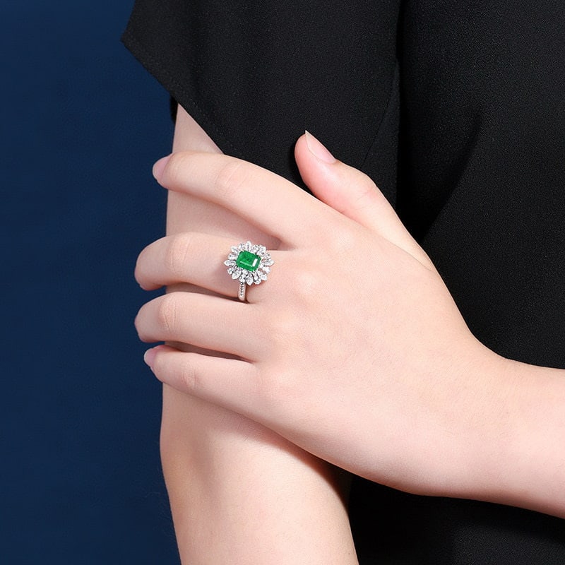 14k Gold 2.68 Ctw Vivid Green Natural Emerald & Sapphire Ring/pendant( Without Chain ) - 8