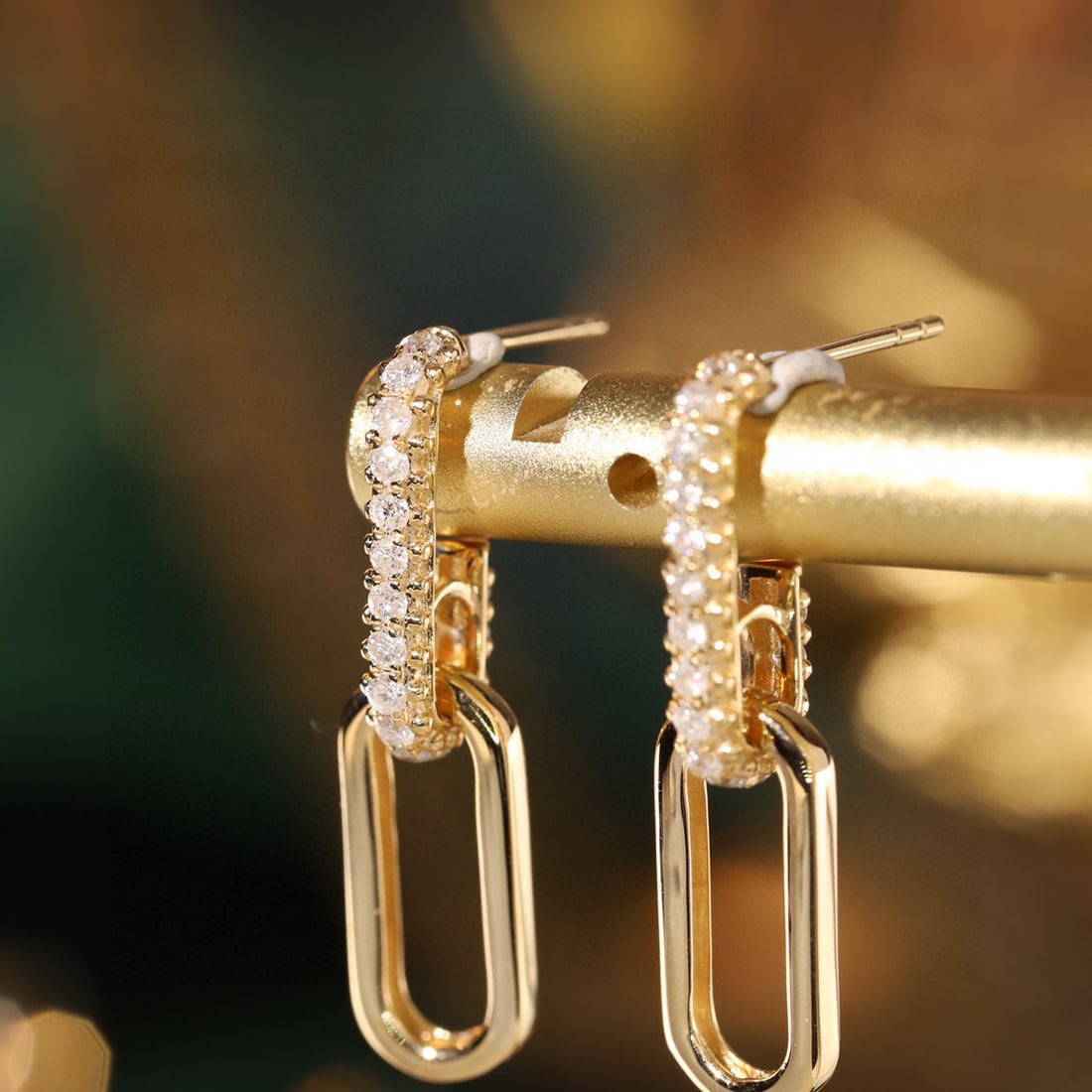 14k Gold 0.46 Ct Natural H Diamond Earrings - 2