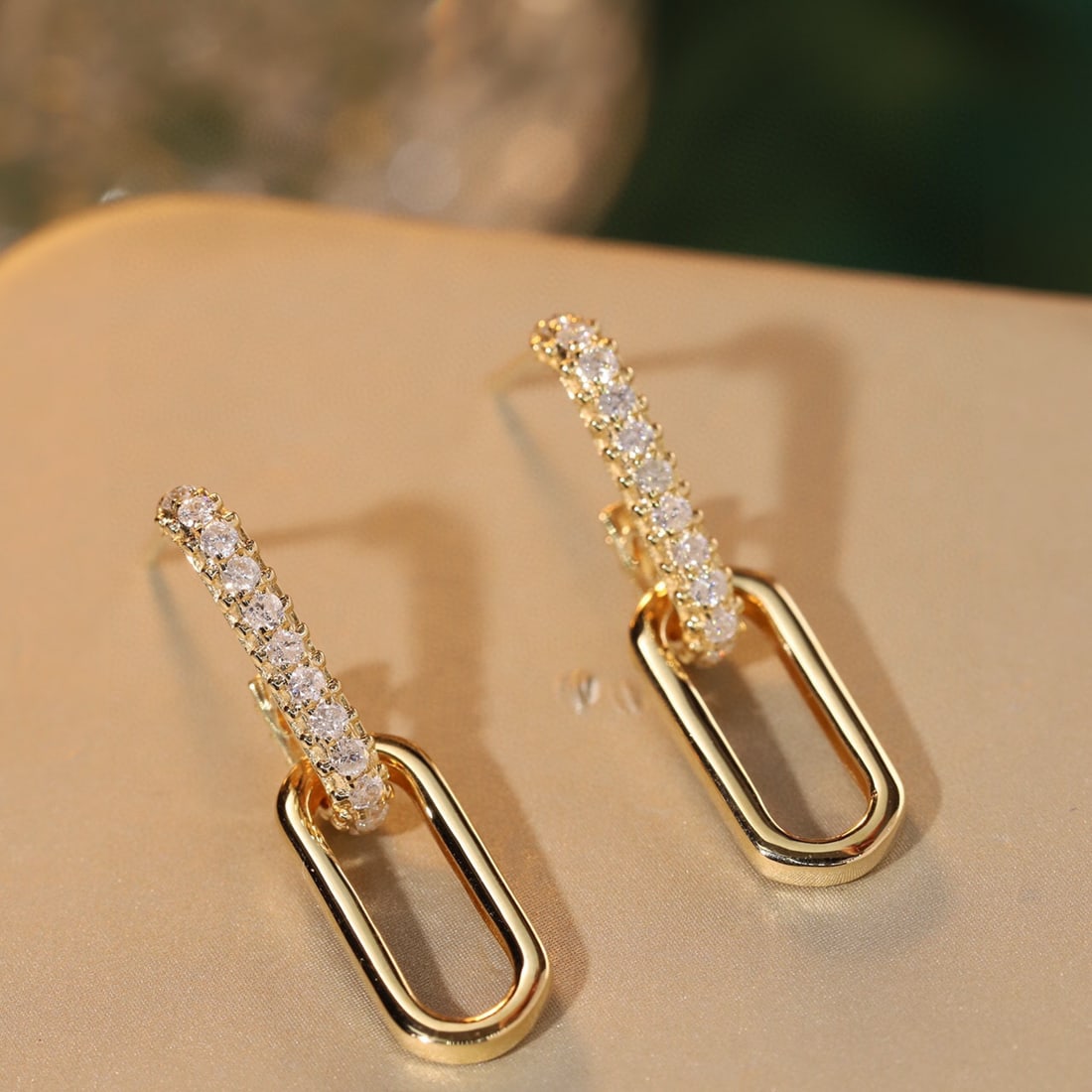 14k Gold 0.46 Ct Natural H Diamond Earrings - 3