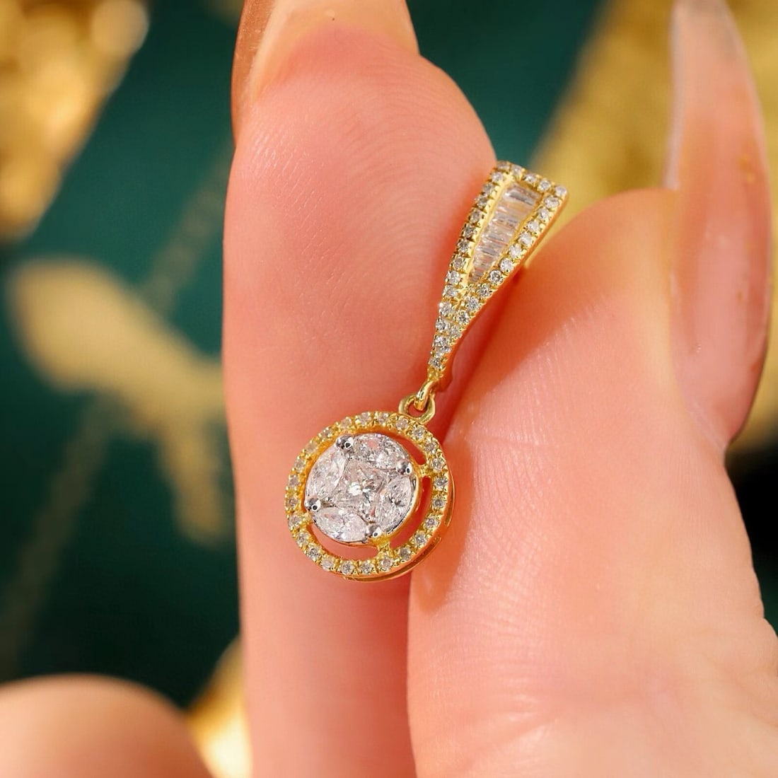 14k Gold 0.60 Ct Natural H Diamond Earrings - 5