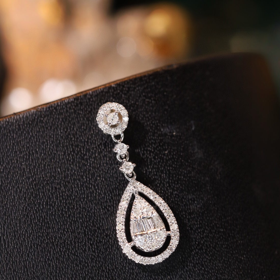 14k Gold 0.25 Ct Natural H Diamond Pendant( Without Chain ) - 8