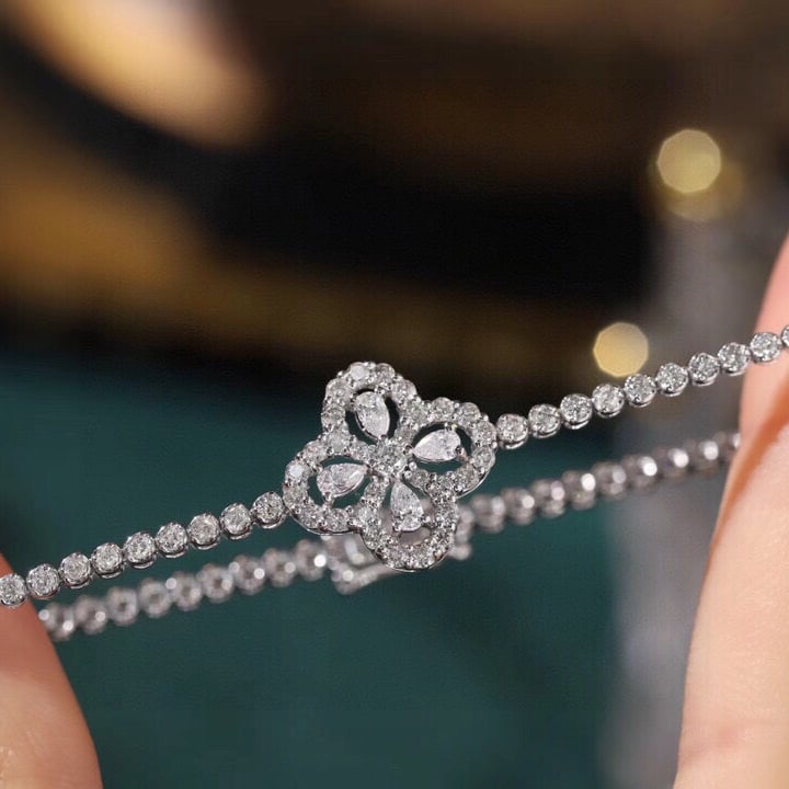 14k Gold 1.5 Ct Natural H Diamond Bracelet - 6