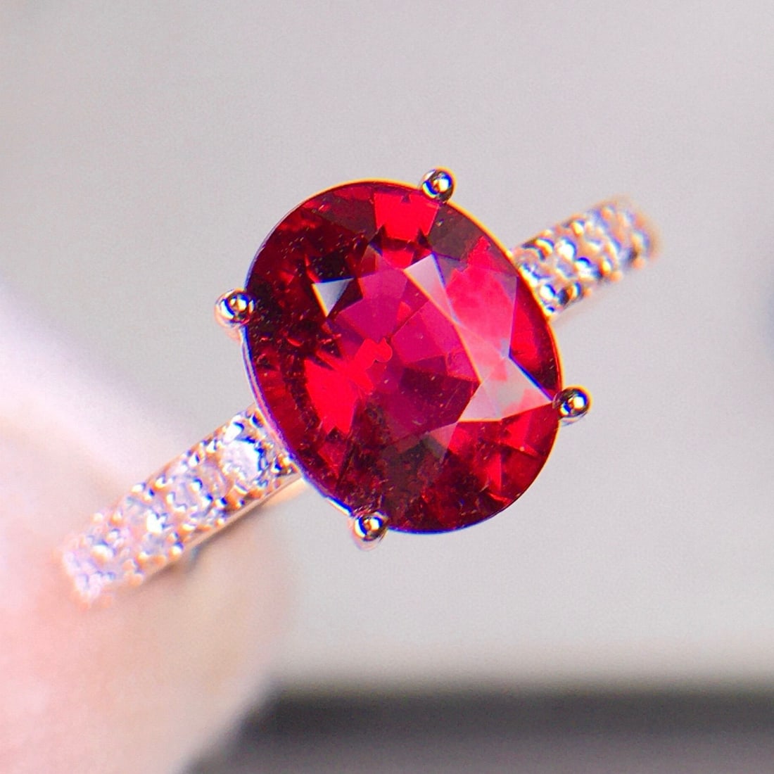 14k Gold 2.1 Ct Natural Tourmaline & Diamond Ring - 2