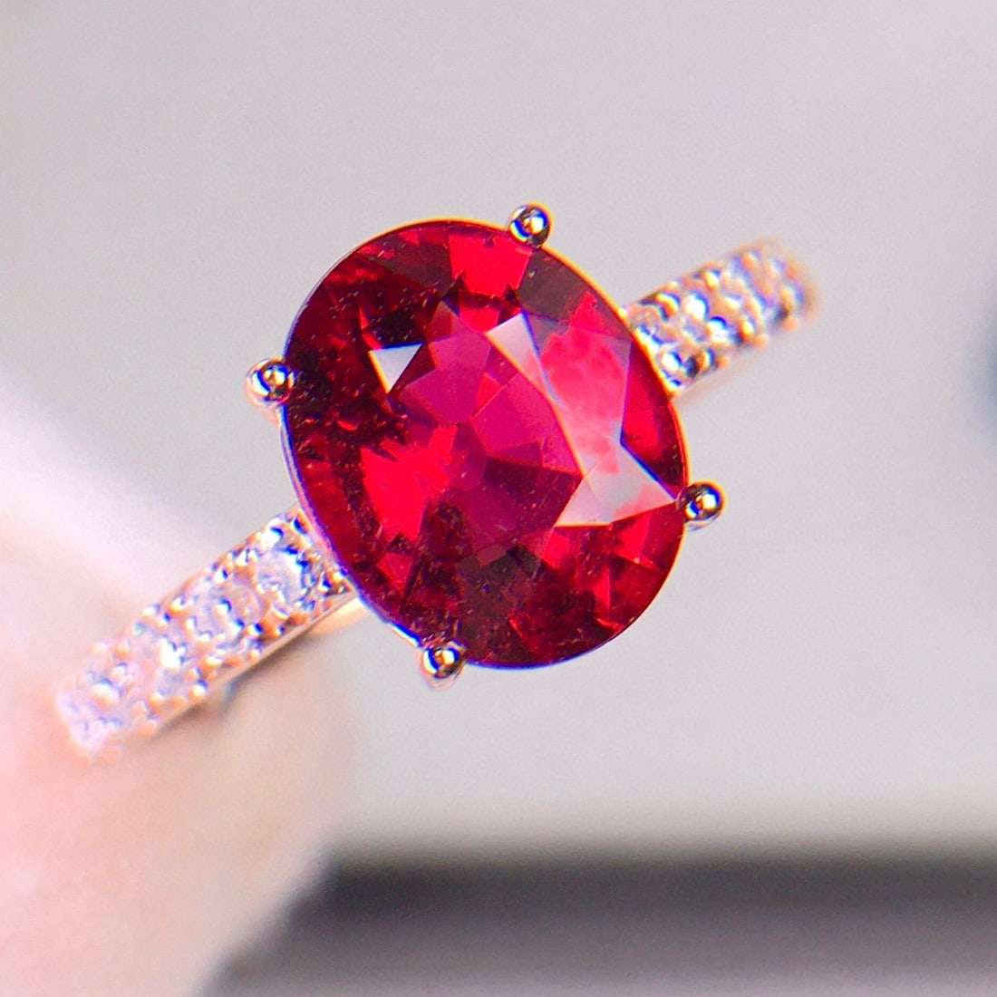 14k Gold 2.1 Ct Natural Tourmaline & Diamond Ring - 4