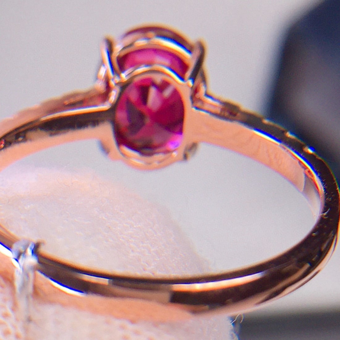 14k Gold 2.1 Ct Natural Tourmaline & Diamond Ring - 7