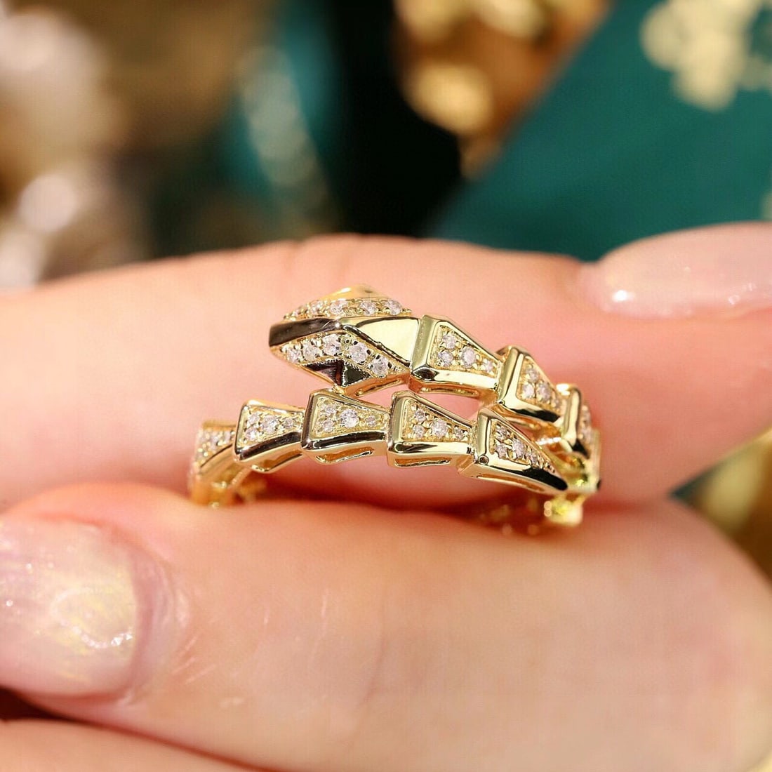 14k Gold 0.18 Ct Natural H Diamond Ring - 7