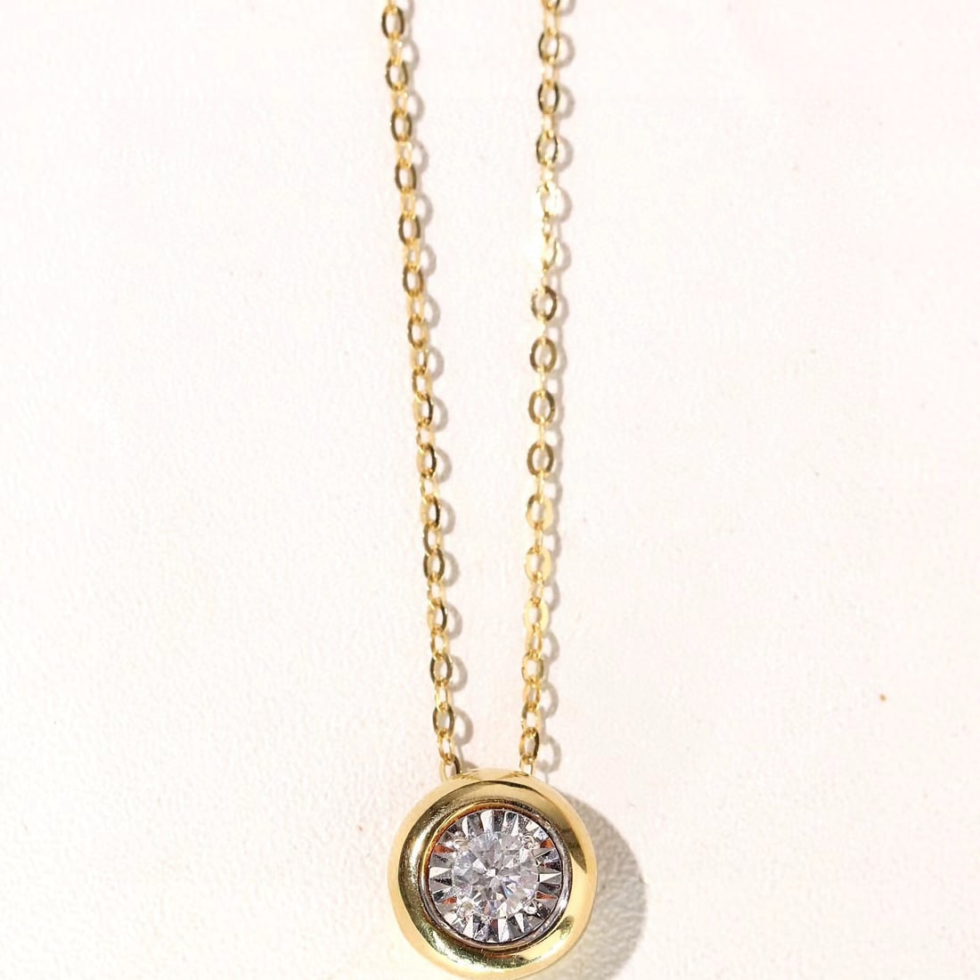 14k Gold 0.20 Ct Natural H Diamond Pendant( Without Chain ) - 5
