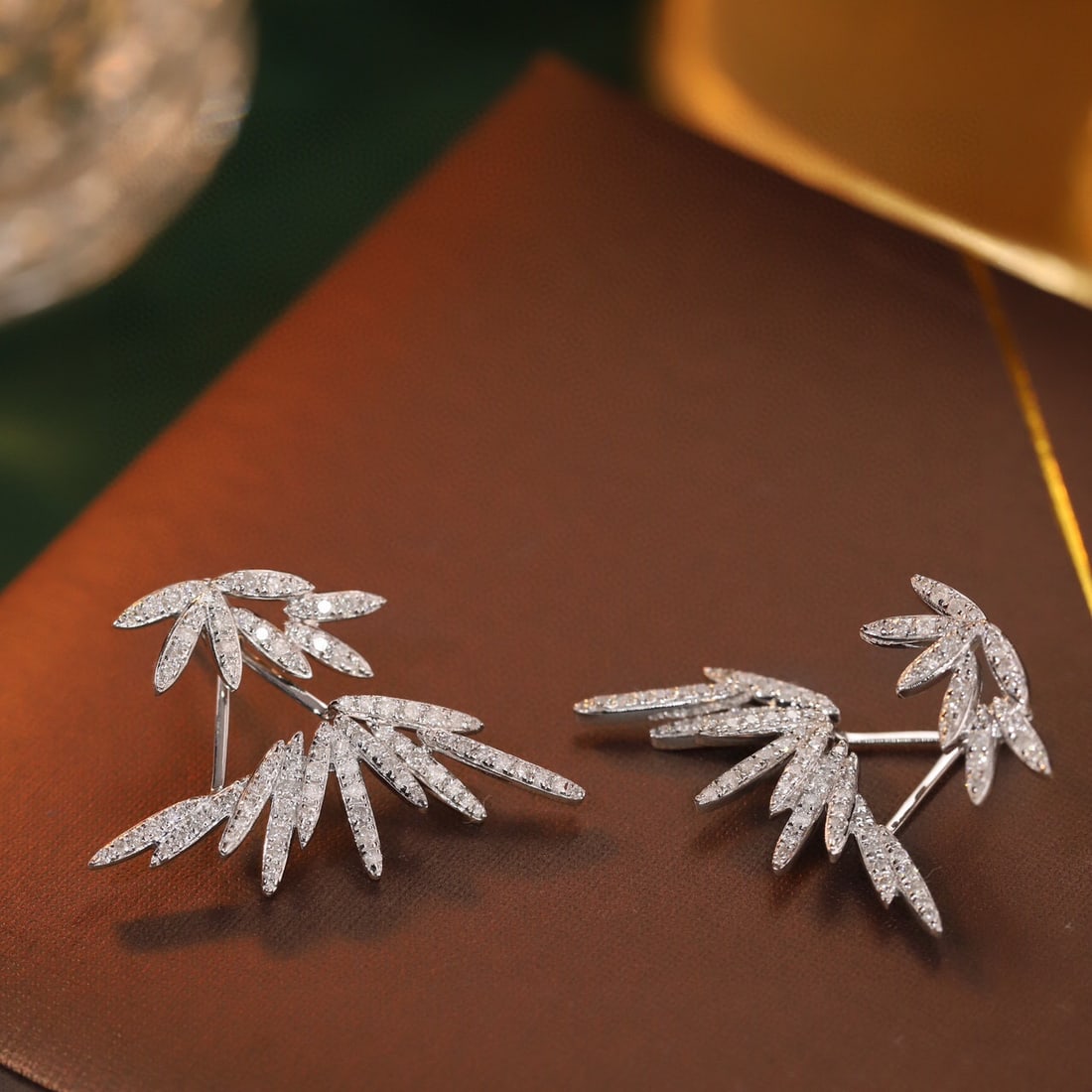 14k Gold 1 Ct Natural H Diamond Earrings - 2