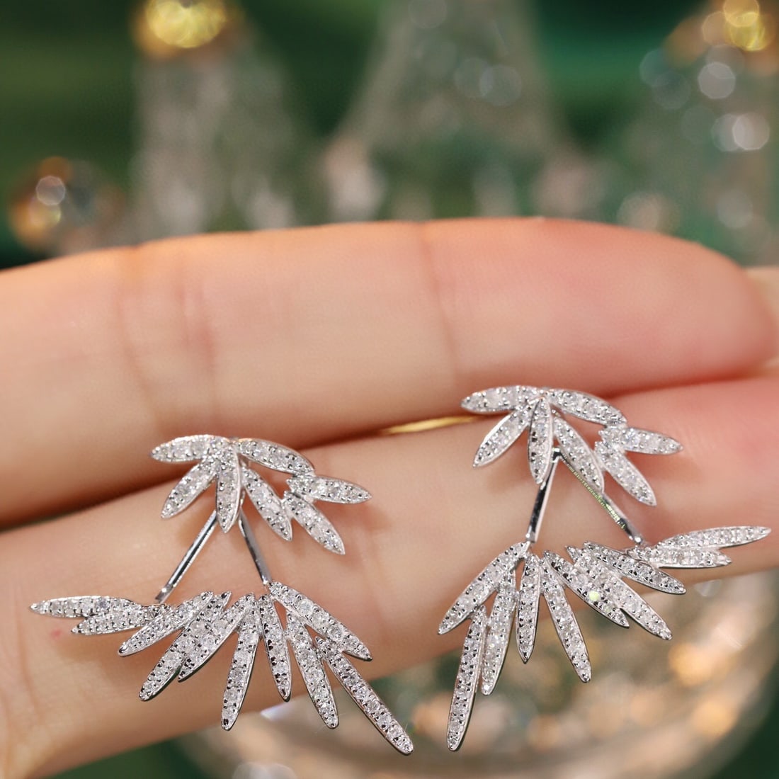 14k Gold 1 Ct Natural H Diamond Earrings - 5