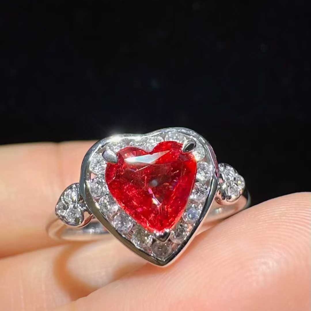 14k Gold 1.32 Ctw Natural Spinel & Diamond Ring - 2