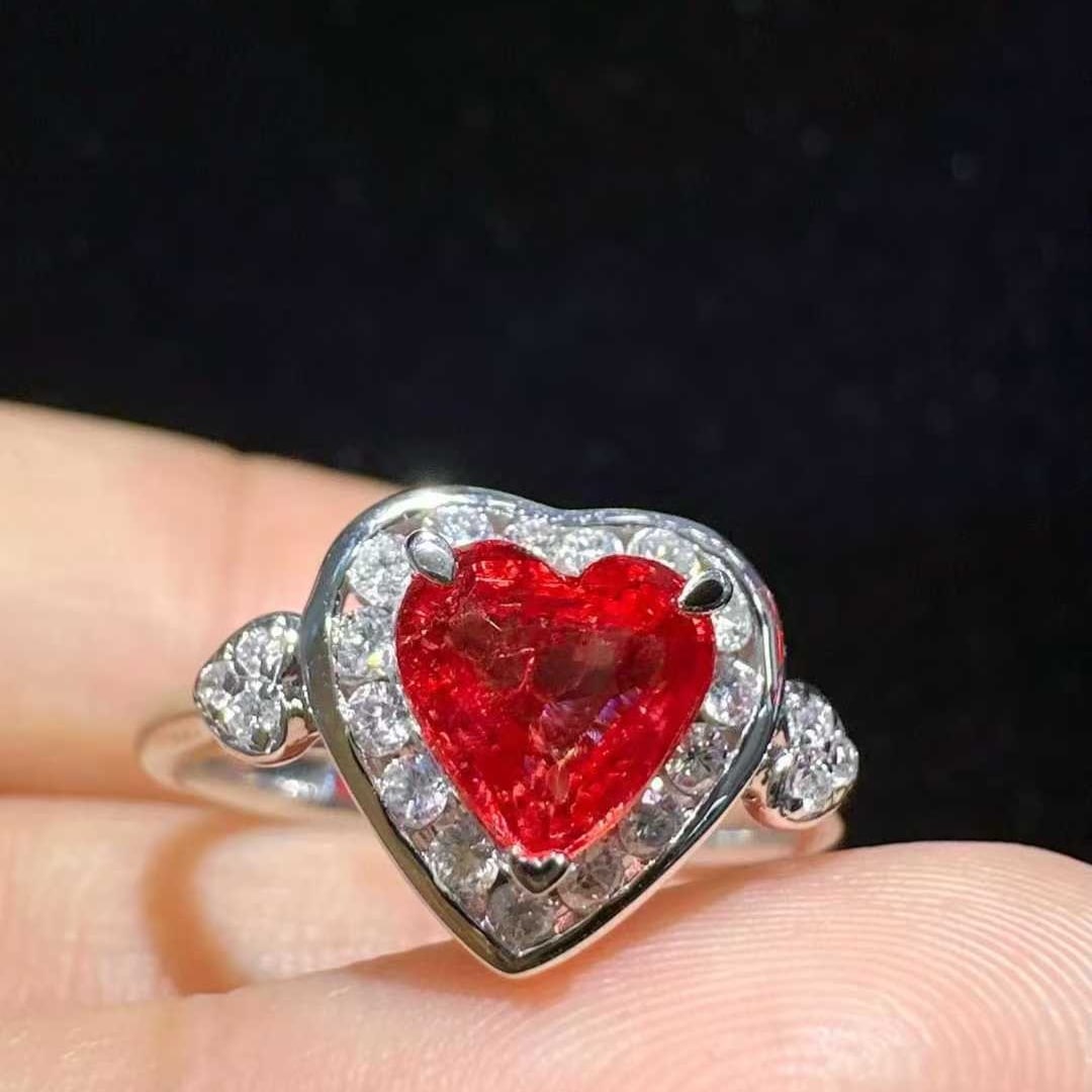 14k Gold 1.32 Ctw Natural Spinel & Diamond Ring - 3