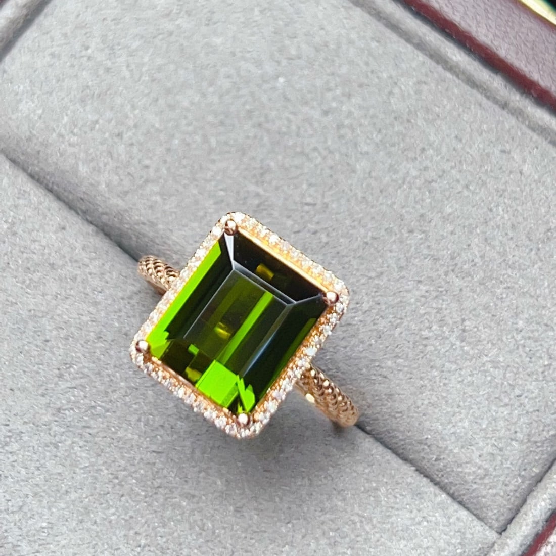 14k Gold 4.09 Ctw Natural Tourmaline & Diamond Ring - 2