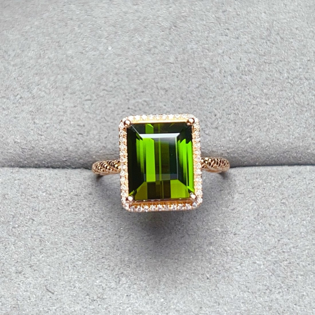 14k Gold 4.09 Ctw Natural Tourmaline & Diamond Ring - 5