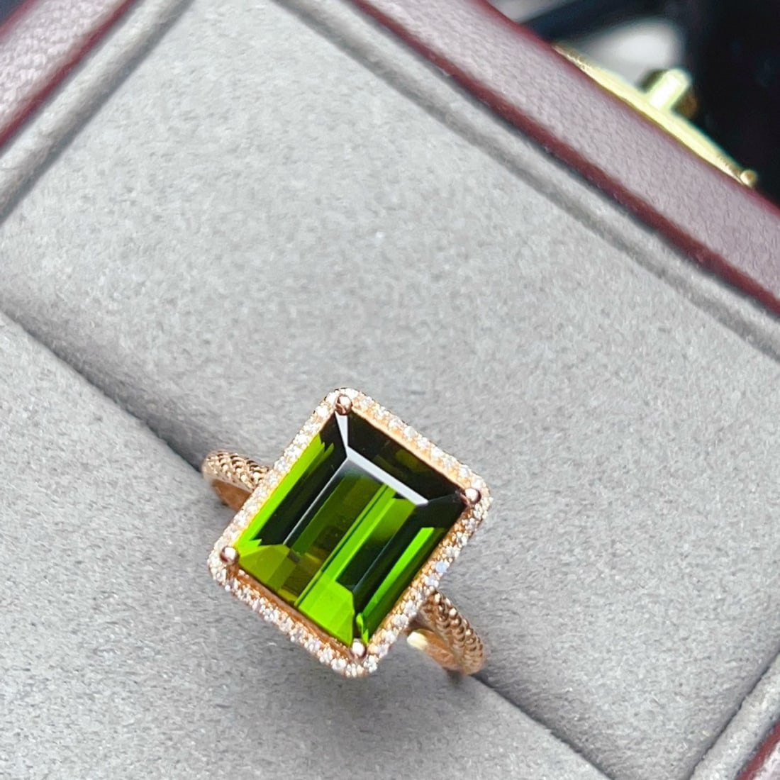 14k Gold 4.09 Ctw Natural Tourmaline & Diamond Ring - 9