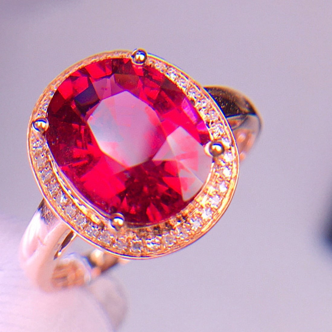 14k Gold 3.2 Ct Natural Tourmaline & Diamond Ring - 3