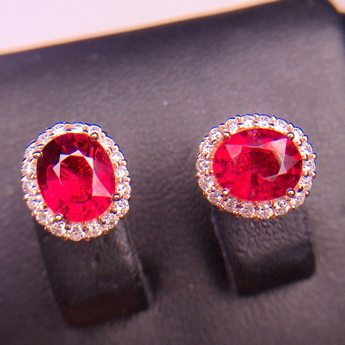 14k Gold 2.56 Ct Natural Tourmaline & Diamond Earrings - 4