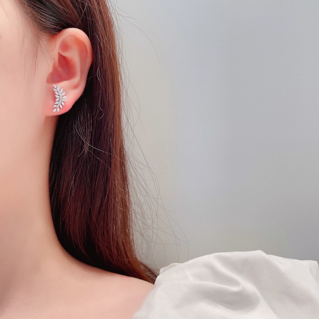 14k Gold 1.02 Ctw Natural H Diamond Earrings - 2