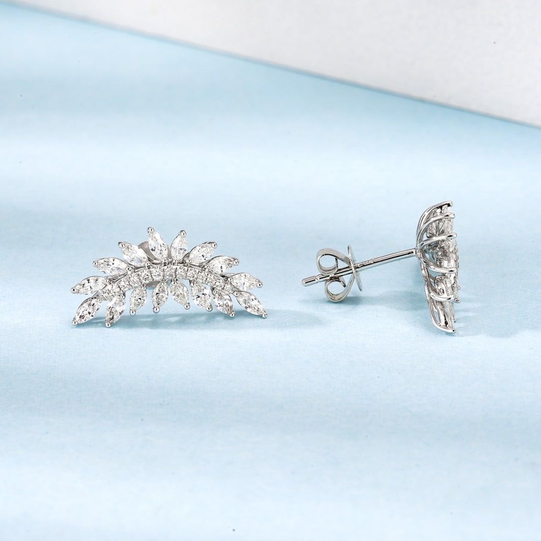 14k Gold 1.02 Ctw Natural H Diamond Earrings - 3