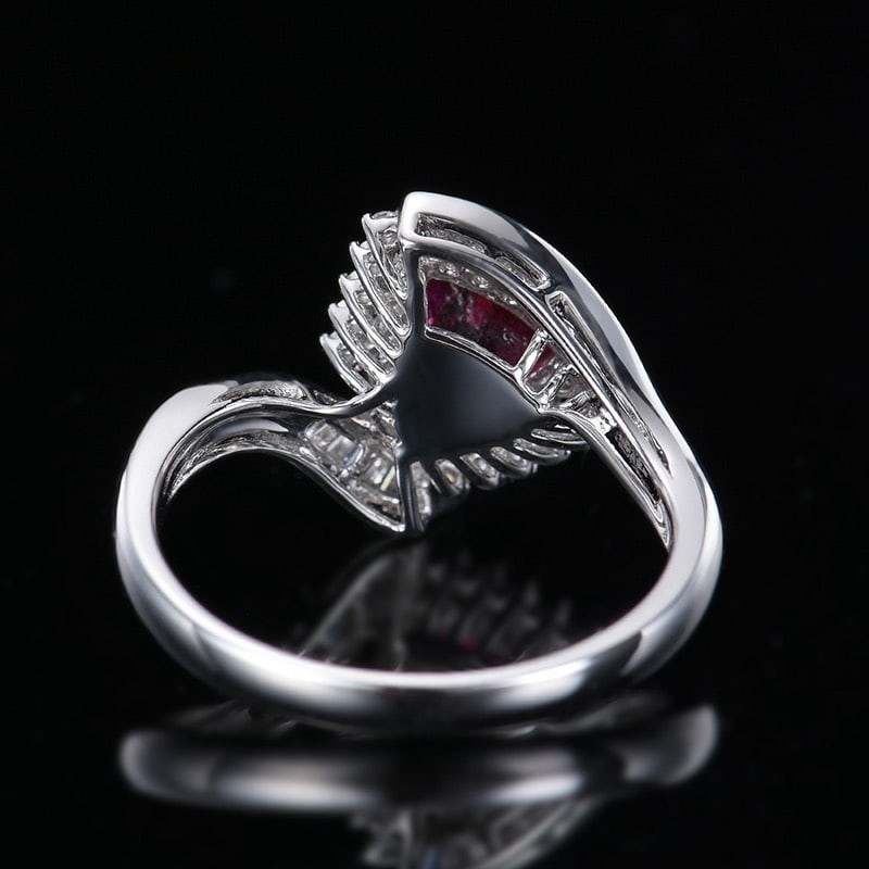 14k Gold 1.13 Ctw Natural Ruby & Diamond Ring - 5