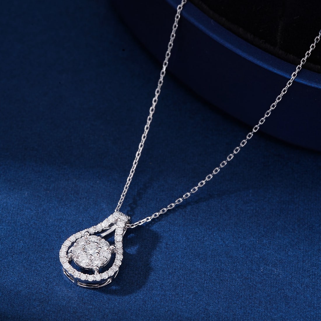 14k Gold 0.50 Ct Natural H Diamond Necklace - 3