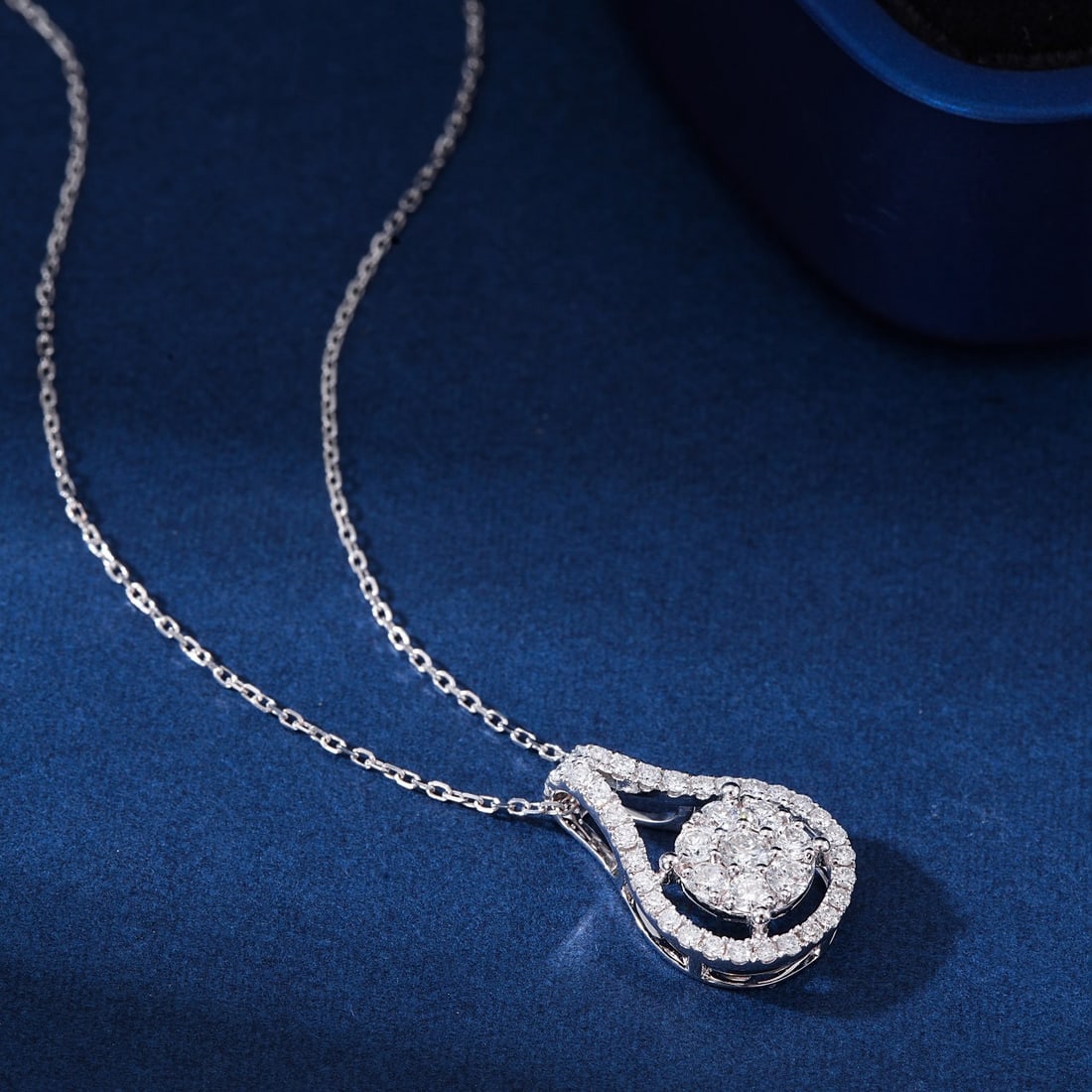 14k Gold 0.50 Ct Natural H Diamond Necklace - 4