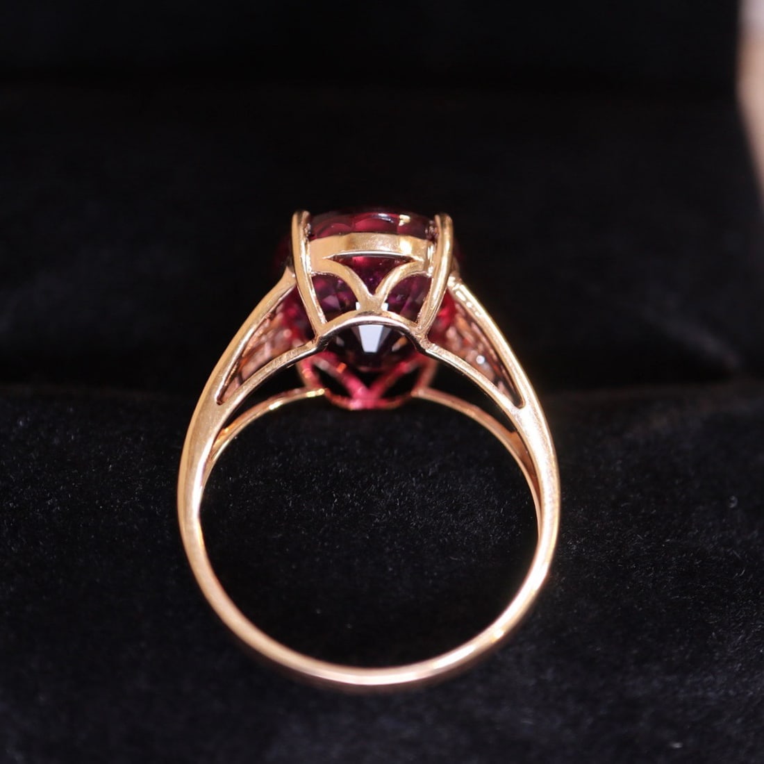 14k Gold 5.82 Ct Natural Tourmaline & Diamond Ring - 5