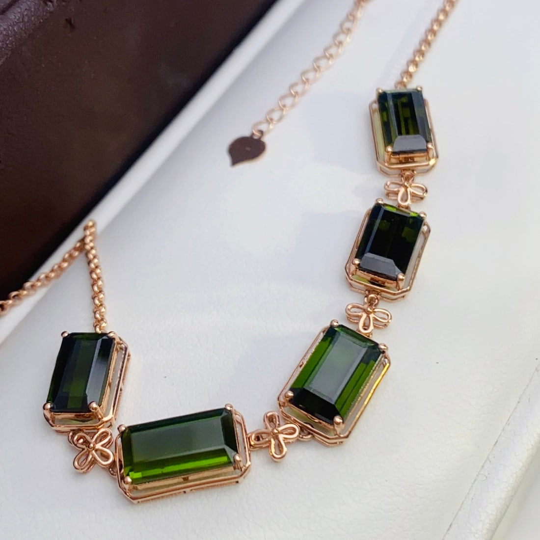 14k Gold 8.40 Ct Natural Tourmaline Bracelet - 4