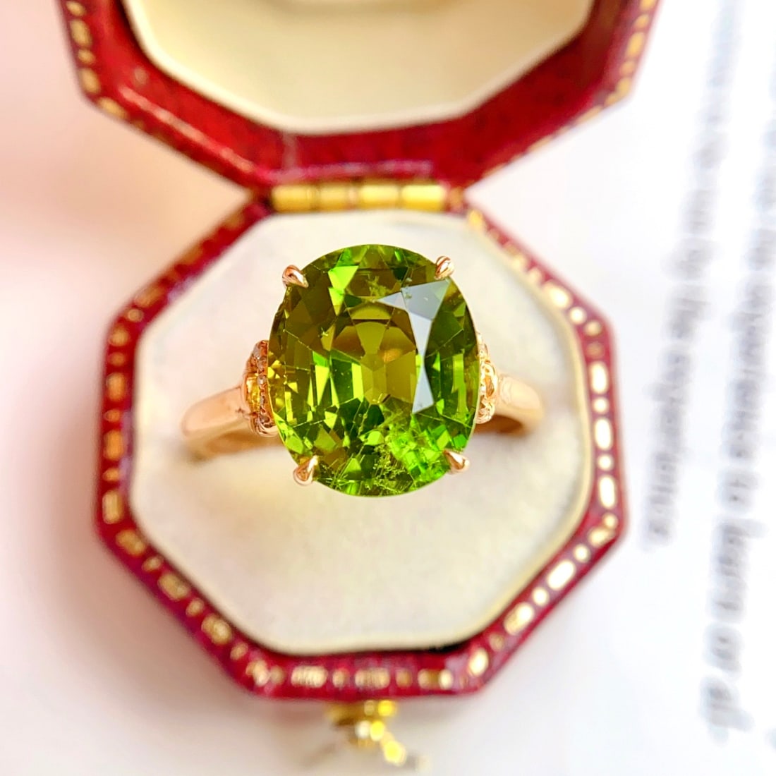 14k Gold 4.90 Ct Natural Tourmaline & Diamond Ring - 2